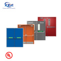 Bangladesh Alliance Accord Double Leaf Fire Rated Fireproof Steel Door With Vision Panel And Panic Push Bar